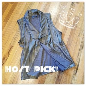 🌟HOST PICK SALE! Chico's Feaux Leather Strip Vest